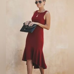 From Vici, Aakaa Brand Burgundy ruffle lace dress, Size S, NWT